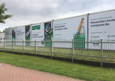 SAG - banery reklamowe wraz z konstrukcją 4x4m