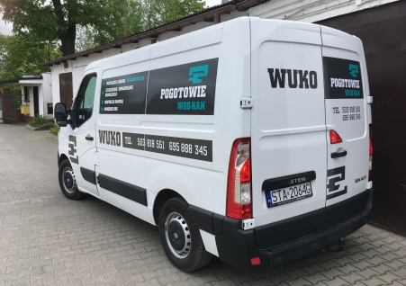 Pogotowie Wod-Kan - oklejenie samochodu dostawczego