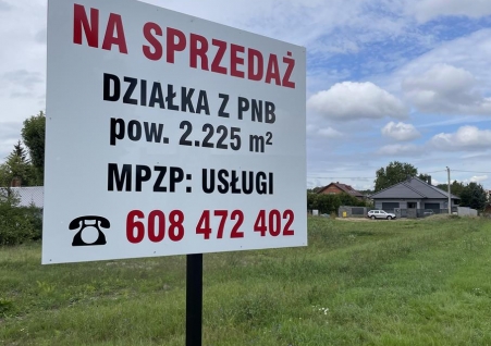 NA SPRZEDAŻ - Tablica wolnostojąca