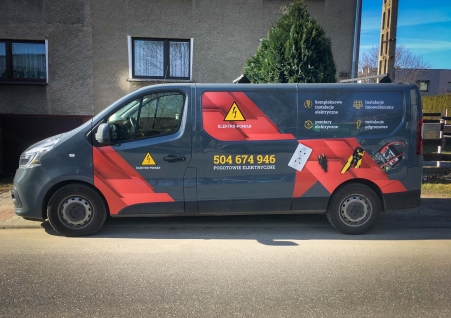Elektro-Pomiar - Oklejenie samochodu dostawczego - folia polimerowa z laminatem