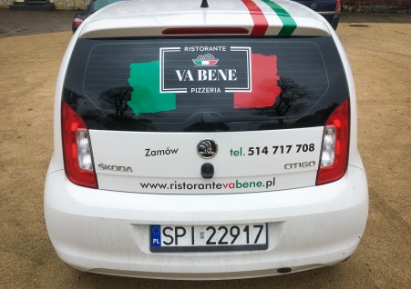 Restauracja VaBene - oklejenie samochodu